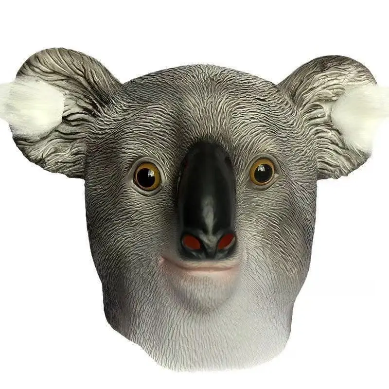 Cute Animal Full Face Mask - Breathable Latex Headgear Accessories, Goat/Mouse/Squirrel Designs, 10x12 inches(25x30cm), for Halloween Cosplay Party Prop, Adults, Decorative Fashion Face Covering
