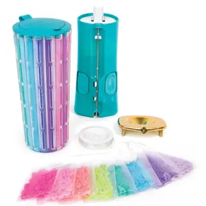 Swift Clicks Heishi Bracelet Maker 2047pcs DIY Jewelry Craft Kit, Make 23 Stylish Bead Bracelets, Rotate Click Wear Fun Beading Toy Gift for Girls 8+