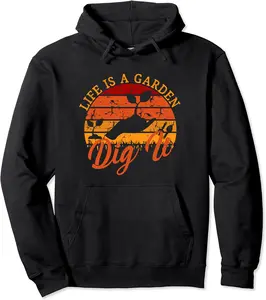 Life is a Garden Dig it Barnyard Harvest Farming Barn Cattle Pullover Hoodie - Ananavar Shop 93B09GS3BJ8W