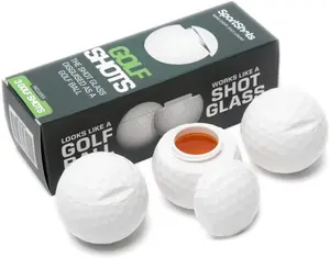 Golf Shots Glasses Set - Unique Golf Ball Shaped Shot Glass for Men, Dad, Husband - Funny Golf Gifts for Golfers, Father's Day, Birthday, Retirement - Cool Barware Accessories