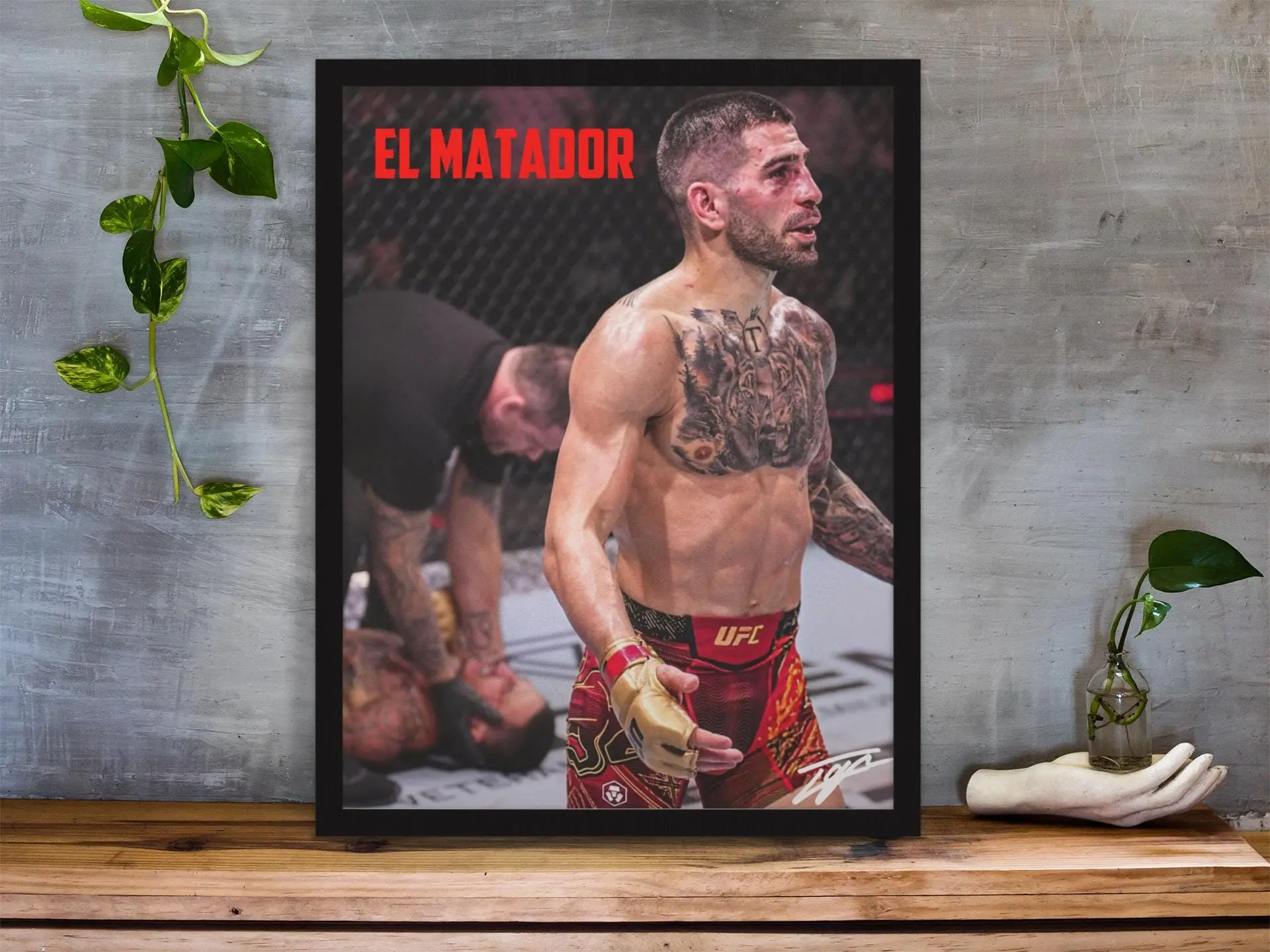Ilia Topuria, POSTER UNFRAMED , El Matador, UFC 308 POSTER UNFRAMED , UFC POSTER UNFRAMED , Spain Fighter POSTER UNFRAMED , UFC Fighter POSTER UNFRAMED , Wall Decor, Mma POSTER UNFRAMED