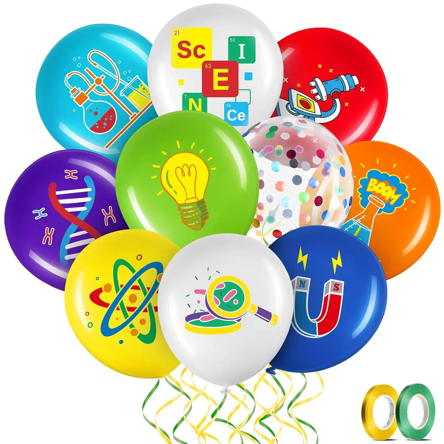 60 Pieces Science Party Balloons Decorations Science Latex Balloons Science Themed Latex Birthday Balloons For Little Scientist Science Party Supplies Favors Chemistry Laboratory Decorations