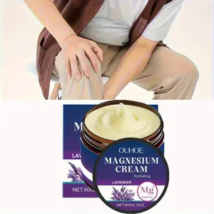 Joint Care Relief Magnesium Cream with Lavender Extract - Fast-absorbing muscle and moisturizing cream - quickly relieves pain, improves flexibility, provides long-lasting moisture, gentle and suitable for sensitive skin and all light beige skin tones