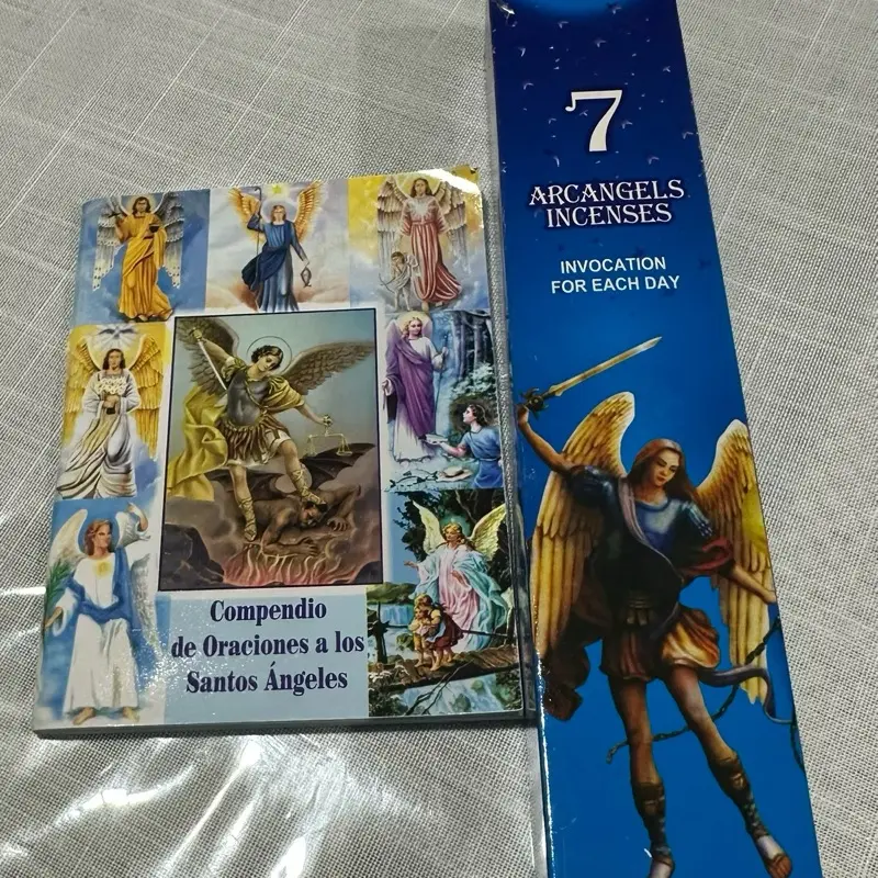 Paquete de Oraciones a los 7 Angeles y Incienso 7 Arcangeles Incense Package