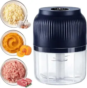 Electric Food Shredder, Mini Meat Grinder, Garlic Puree Maker, USB Charging, Portable Kitchen Gadget for Minced Meat, Vegetable, Onion, Ginger, Chili, Rechargeable Lithium Battery raccoon cheese grater lychee peelers