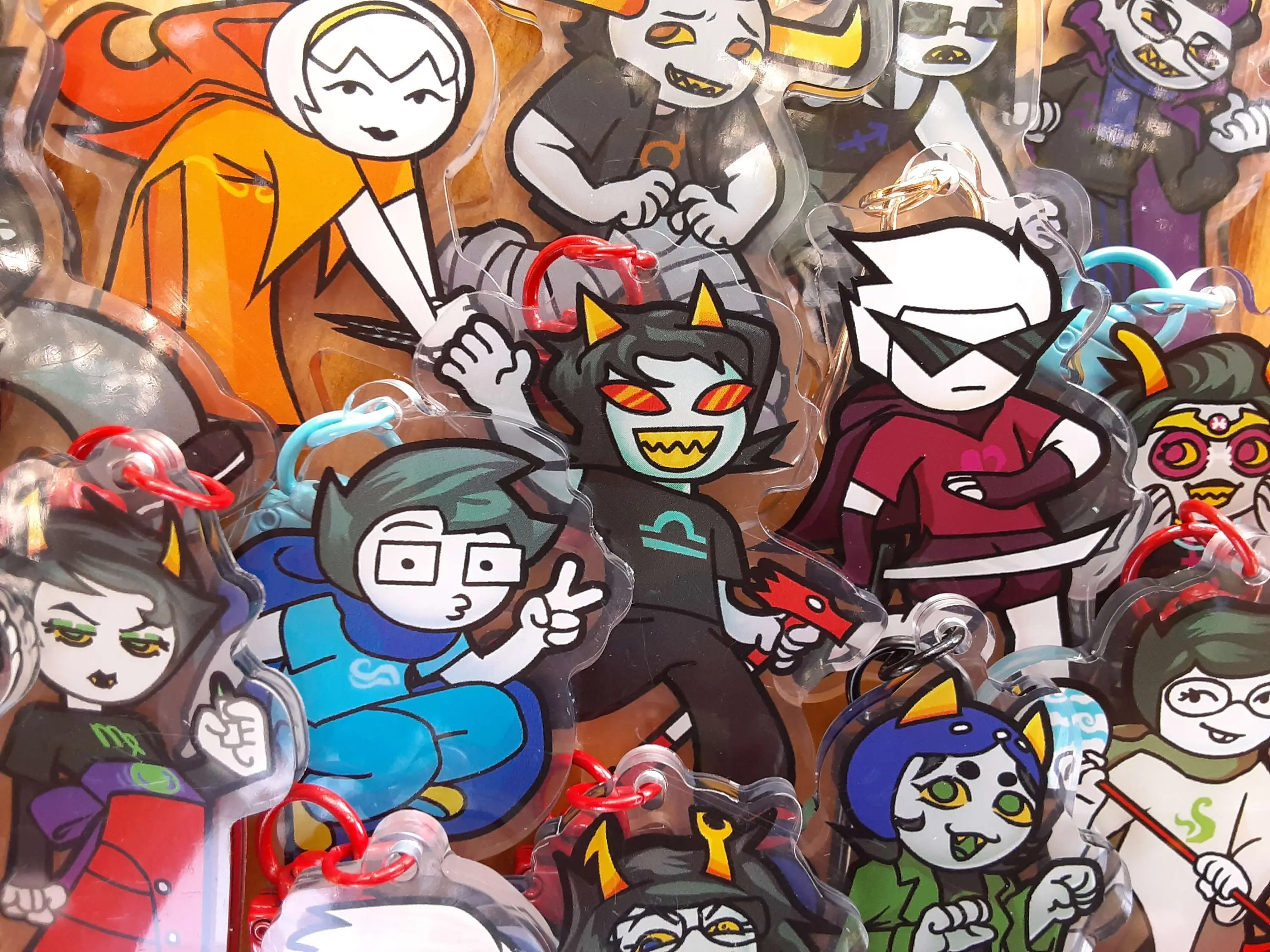 Homestuck Character Keychains (18 Options), Homestuck Keychain, Unique Keyrings for Personal Style, Cute Keychains for Bags and Keys, Durable, Lightweight and Perfect for Personal Style, Collecting and Gifting