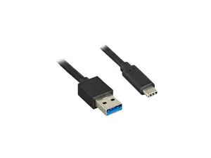 Nippon Labs 3 ft. USB Type C 3.1 Gen 2 Male to Type A Male Cable,10G, 3A, Black USB Type-C Cable, 30C-10UC-32AC1-1