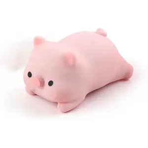 Squishy Pig Stress Ball Splash Piggy Fidget Toy Animal Squeeze Dough Stress Relief Miniature Model 1PCS