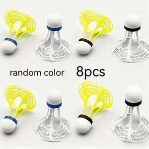 8-Pack Wind-Resistant Nylon Badminton Balls, Shuttlecock, Enhanced Flight Stability, Designed for Outdoor Practice, Durable for Impact Resistance