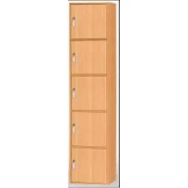 212 MAIN Contemporary Wood Finish 5-Door Cabinet - 5-Door Storage Solution for Textiles & Soft Furnishings, Sewing Tool Kits, Five Doors