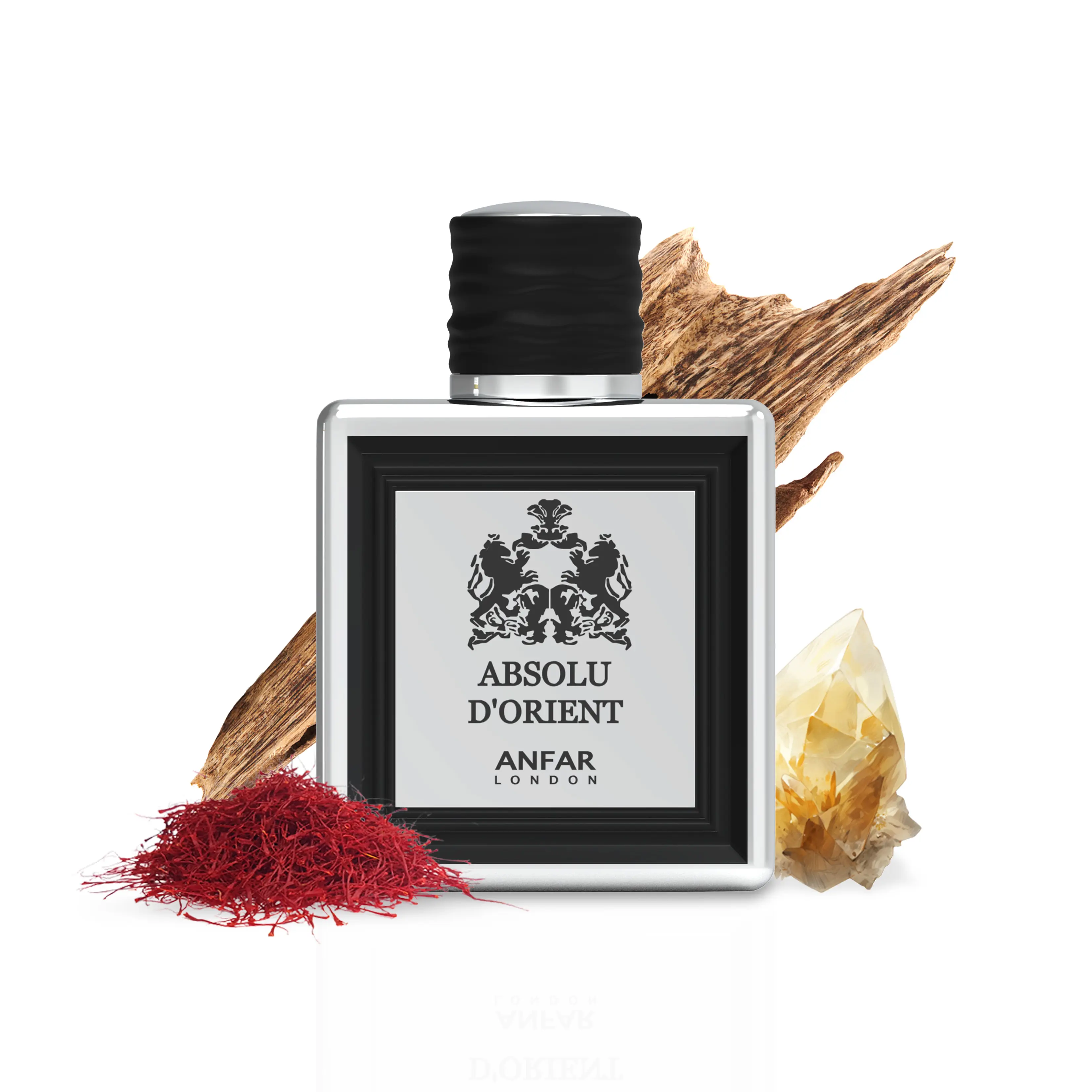 Anfar London Absolu d'Orient Extrait de Parfum for Men, a High Quality Woody Citrus Fragrance with Fresh Pineapple, Black Currant, and Smoky Cedarwood Notes, Captivating Scent, 3.4 fl oz, Captivating Fragrance, Citrus Cedarwood Amber, Fragrances Perfumes