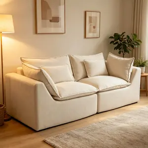74.8" Width Cloud Couch Oversized Modular Sectional Sofa True Relax Comfy Couches Wide&Deep Seat Sofas for Living Room Furniture Sets, 2Seat