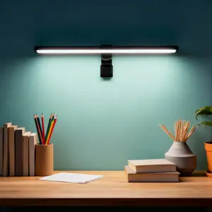 LED Monitor Light Bar, Computer Screen Hanging Lamp with RGB Atmosphere, Stepless Dimmable for Work, Study, Reading, Gaming, Computer Accessories