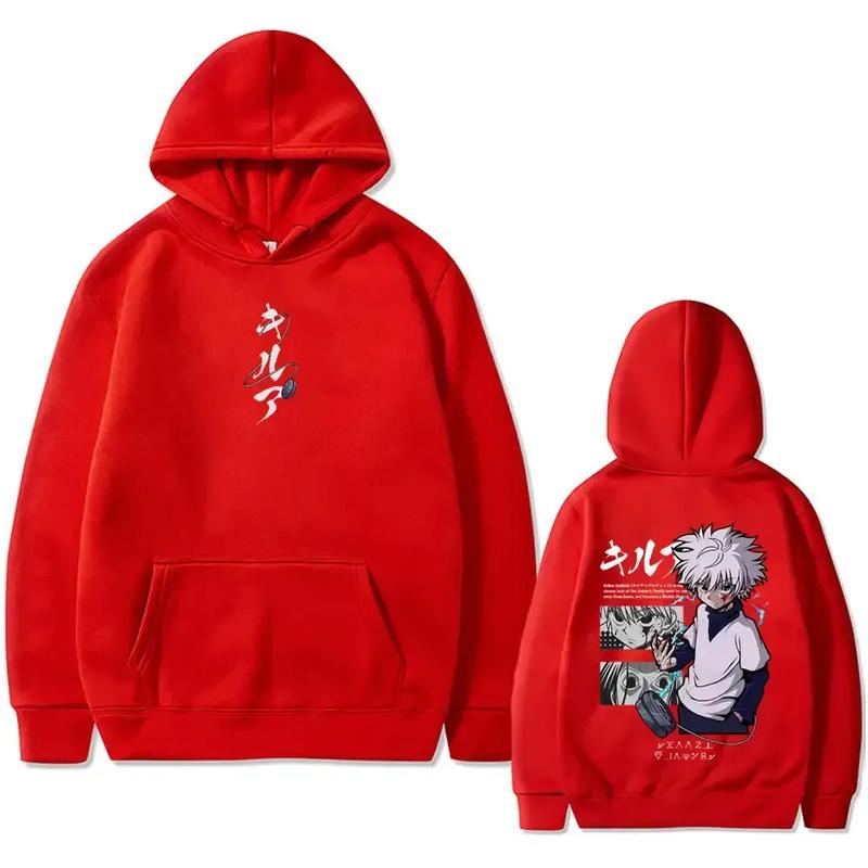 Anime Hunter X Hunter Hoodie Killua Zoldyck Graphic Print Pullover Hoodies Men Women Casual Vintage Hooded Sweatshirt