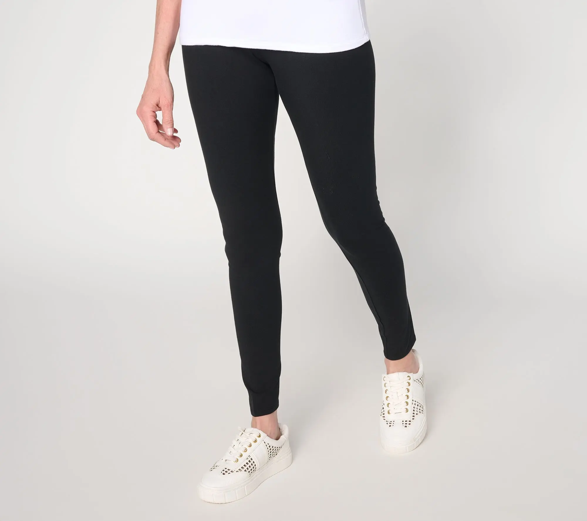 Denim & Co. Essentials Regular Ankle Length Leggings
