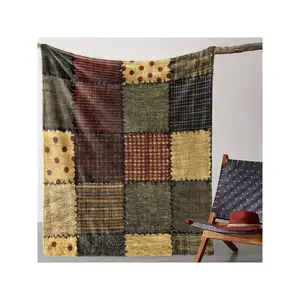 Vintage Plaid Design Comfortable Flannel Shawl Blanket - Soft, Warm, And Versatile Sofa, Bed, Car, Office, Camping - All-Season Idea, Retro Style, Quilted Bedspread, Quilt, Old Quilt, Thick Quilt, Throw Sofa, Decken Kuschelig