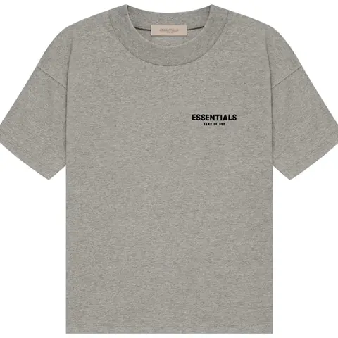 Fear of God Essentials Dark Oatmeal Tee Shirt Black Over Sized Fit