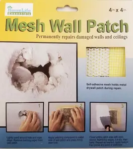 WorldWide Sales Online HomeLife Essentials 4" Self Adhesive Mesh Drywall Repair Patch