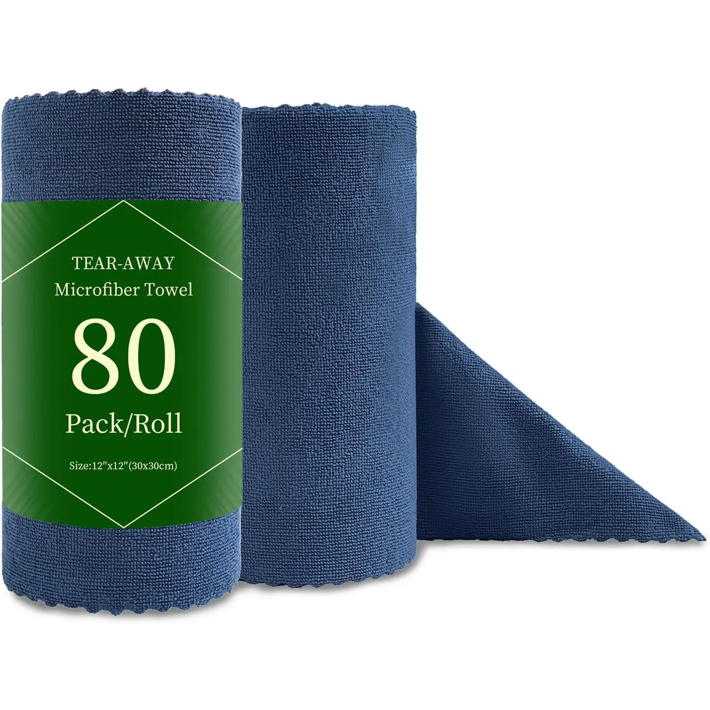 80 Pack Microfiber Cleaning Cloth Roll  Paper Towels 12"x12"   Cloth, Microfiber Towels for , Wash Cloths, Lint Free Rags for House,Kitchen,Window,Cleaning Supplies