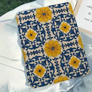Retro European floral pattern, with adjustable bracket and pen slot, foldable non-slip TPU protective case, suitable for iPad mini, iPad Air, iPad Pro/iPad 10th generation, 11th generation and other series iPad protective cases
