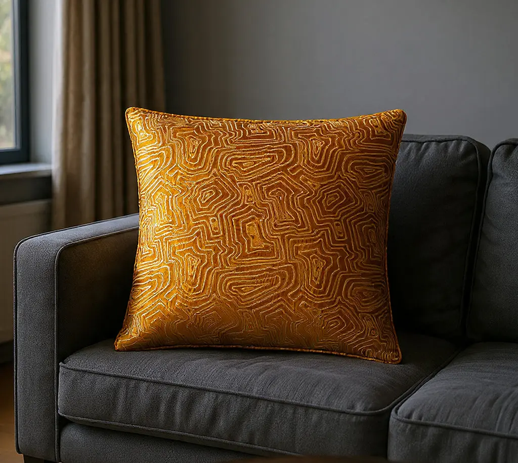 Nala Geometric Mustard Pillow