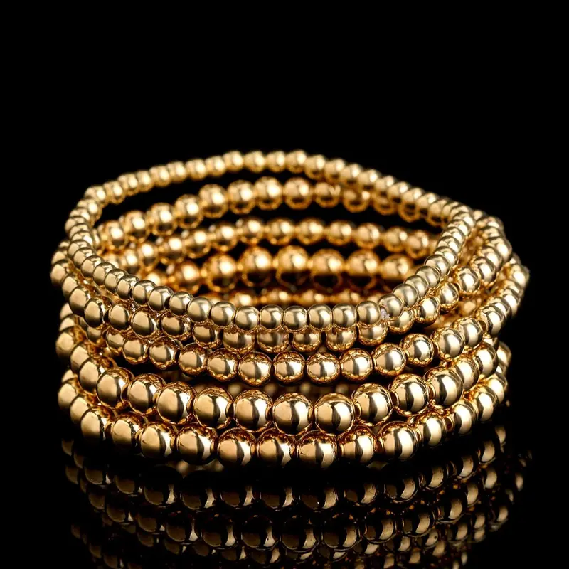 Minimalist Random Beaded Stackable Bracelets, Stacked Bracelets, Hand Chain, Jewelry for Women & Girls, Casual Accessories for Party and Daily Life, Beaded Bracelet Set