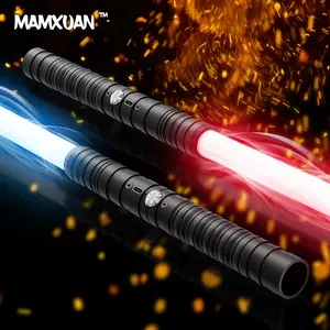 MAMXUAN, , Metal Handle, Force Fx Dueling Dual , Rechargeable Two-in-One, Realistic 15 Different Colors, Length 40 Inches, Suitable for Both Adults and Children as , Christmas and Birthday Gifts, Black change RGB  Toy neopixel  duelsaber retractable