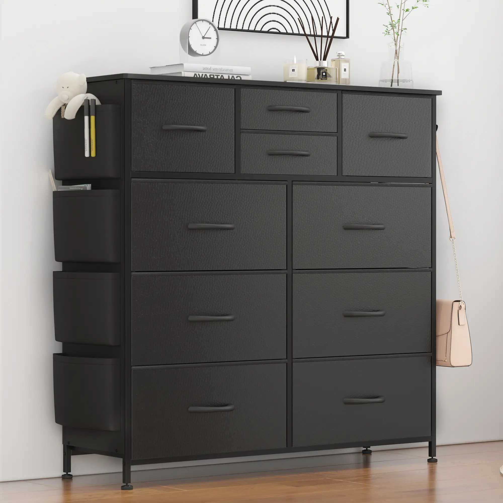 【FallDealsForYou】AOWOS 10 Drawer Dresser, Storage Unit Organizer Chest for Clothes, Fabric Dresser, Hallway, Living Room, Closet, & Dorm Furniture