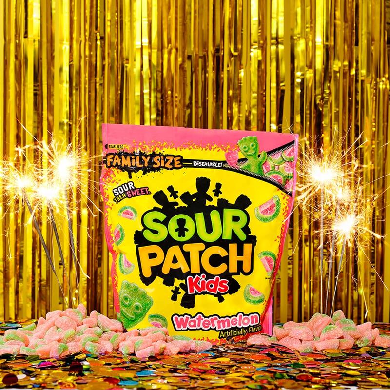 SOUR PATCH KIDS Watermelon Soft & Chewy Candy, Family Size, Bulk Candy, 1.8 lb