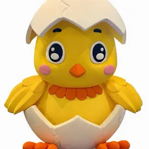 3D Printed Easter Chick - 17" Collectible Spring Decoration Choose Assembled or DIY Kit Adorable Yellow Chick in Eggshell