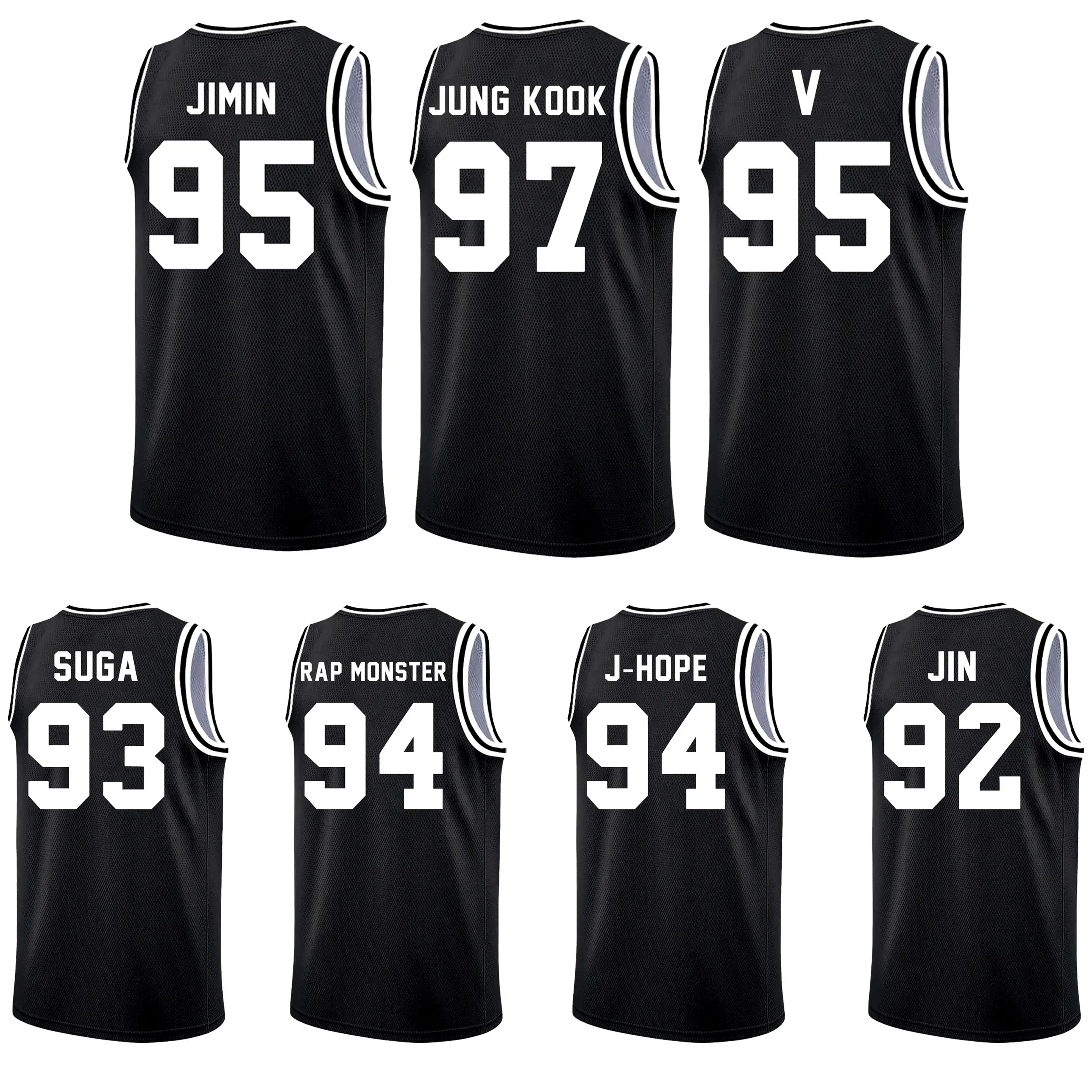 Returning in 2026 ARIRANG Jersey Shirt, Kpop BT21 Band Style Tank Featuring for Men & Women, Korean Boy Band Fandom Fan Apparel With Back Custom Birth Year Number Graphic Print, Sleeveless Breathable Lightweight Mesh Fabric, Ideal For Kpop Concert Outfits