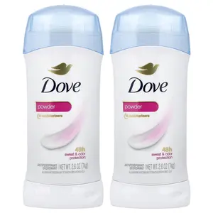 Dove Antiperspirant Deodorant, Powder, 2 Pack, 2.6 oz (74 g) Each