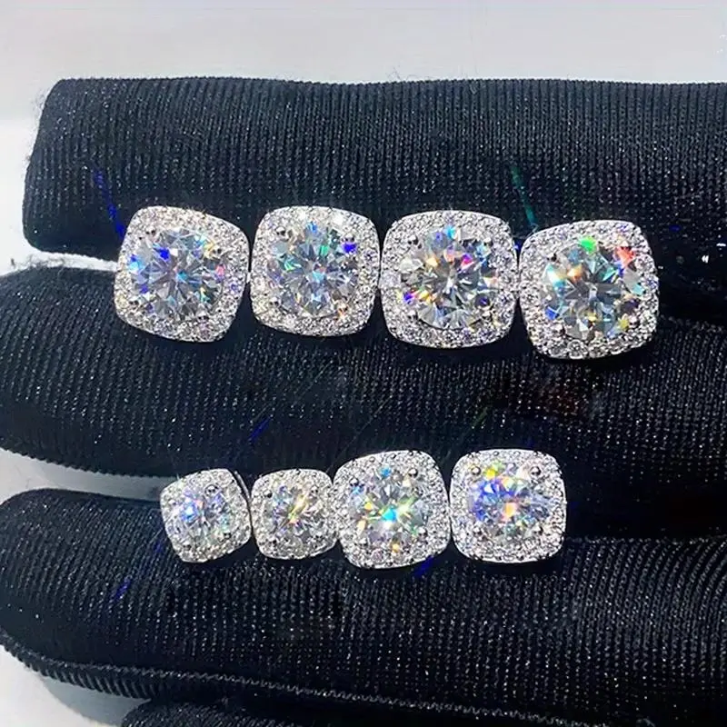 Mother's Day Gift Must Be Trend Premium Moissanite Stud Earrings Gift Box Set | S925 Silver 0.3ct-2ct | Unisex Timeless Jewelry with Certificate | dealsforyoudays Elegant Trendy