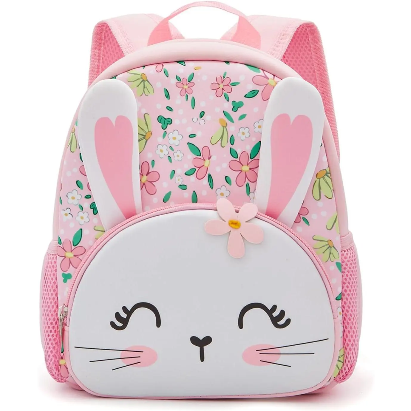 Z-CPB2   Preschool Backpack Toddler Neoprene Animal Schoolbag Lunch backpack for Kids Boys Girls(Floral Rabbit)