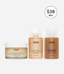 OUAI Merry On Melrose Place Kit - Detox Shampoo, Body Cleanser, Scalp + Body Scrub