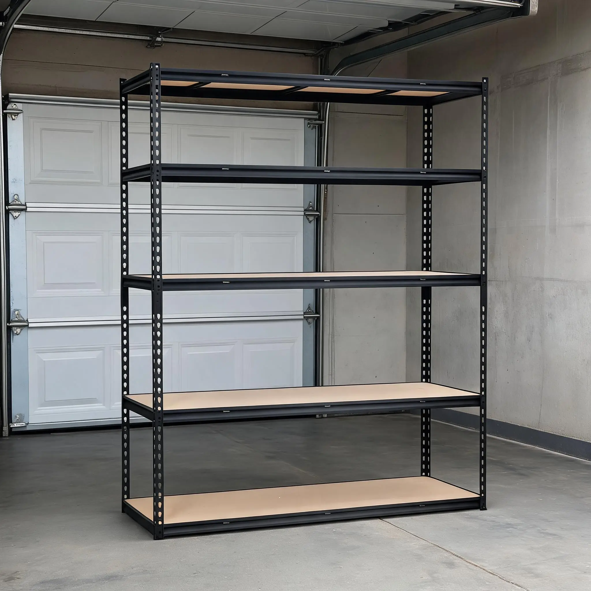 Garvee 5-Tier Rust-Resistant Industrial Steel Freestanding Shelving Unit, 2500lbs Heavy-Duty Metal Rack with Adjustable Layers & MDF Board, 60×24×72in Gloss Blue Kitchen Organiser for Garage & Warehouse Storage