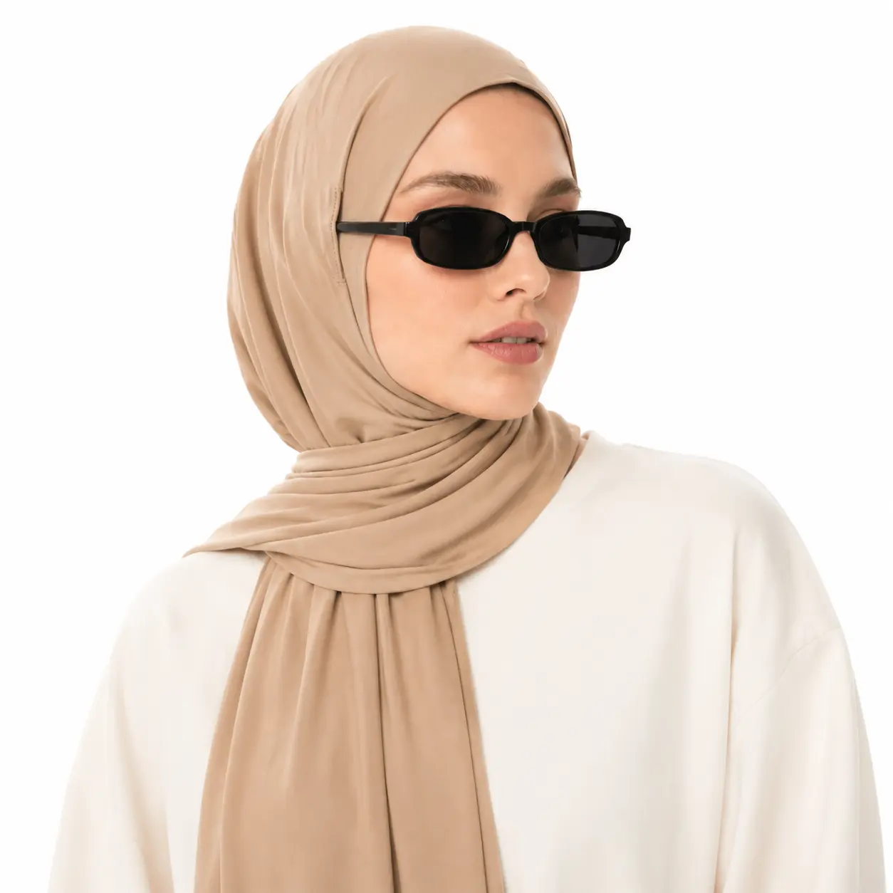 Instant Hijab Non Slip Long Tail Cotton Modal Scarf Breathable Everyday Wear（MH226)
