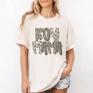 Comfort Colors Camo Boy Mama Shirt, Boy Mom Graphic Tee, Mother’s Day Gift