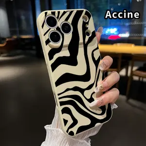 Case for iPhone 17 16 Pro Max 15 Plus 14 13 12 11 Air XS XR E Zebra Whisper Pattern All Coverage Drop-Proof Pocket-Friendly Cellphone Cover Gift for