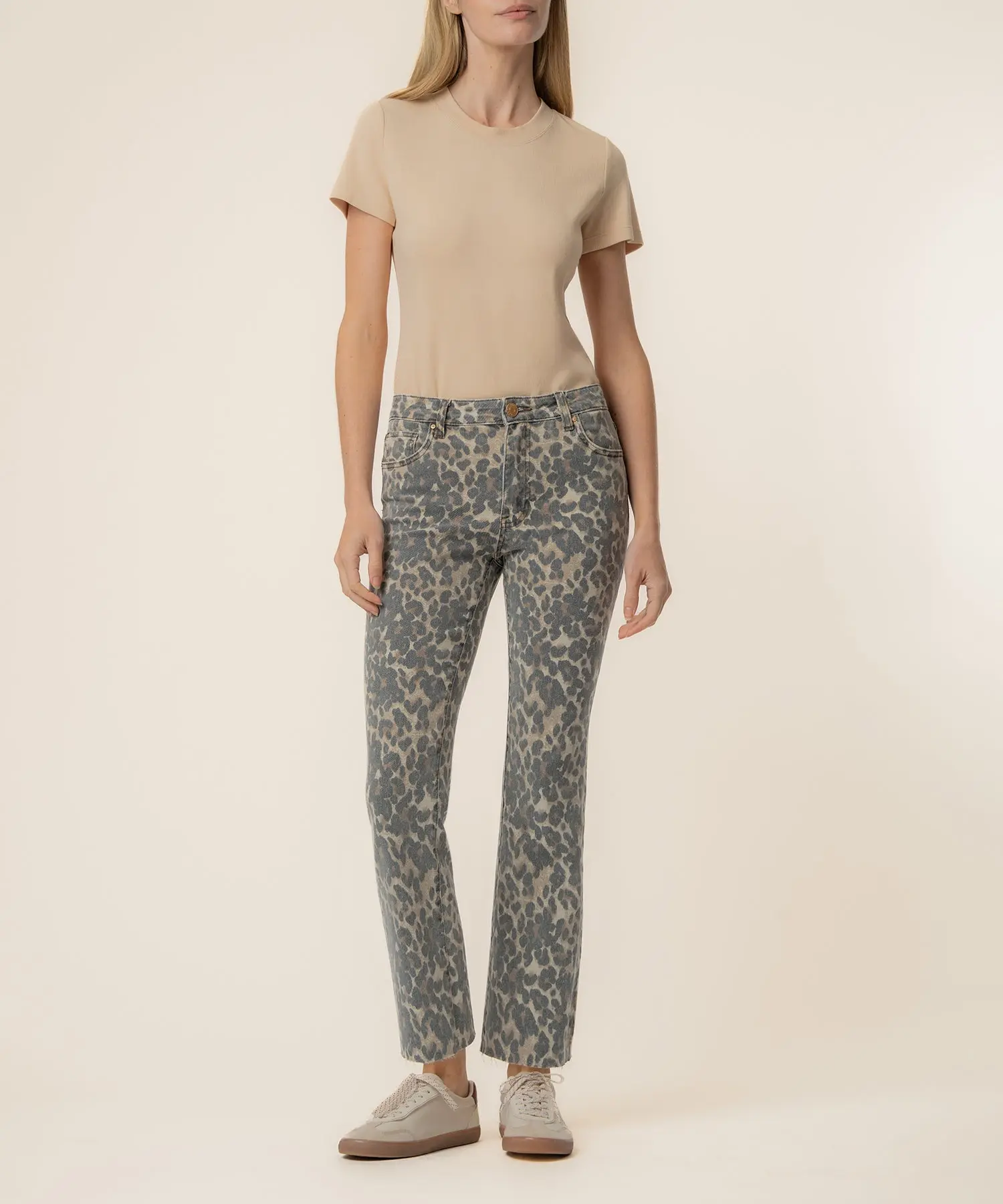 Kelsey High Rise Flare, Petite in Tan/Brown