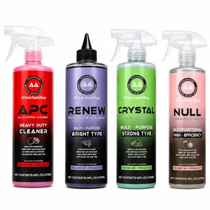 AttachedAny Tire Cleaning, Window Cleaning, and Interior Leather Care Kit - Multi-Purpose Cleaner with Dual Foam/Spray Modes for Automotive & Household Use