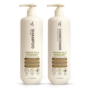 Herstyler Argan Oil & Rosemary Shampoo + Conditioner Set – Hydrating & Strengthening Hair Care Duo – Moisture-Rich Formula with Argan Oil, Rosemary Oil & Aloe Extract – Nourishes, Softens & Revives Dry, Damaged or Frizzy Hair – 1L Each (33.8 fl oz)