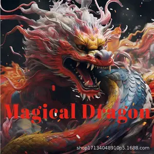 Dragon Coloring Book with High Detail Line Art, Rich Dragon Composition, Realistic and Exaggerated Strokes, Vibrant Colors, Magical Atmosphere
