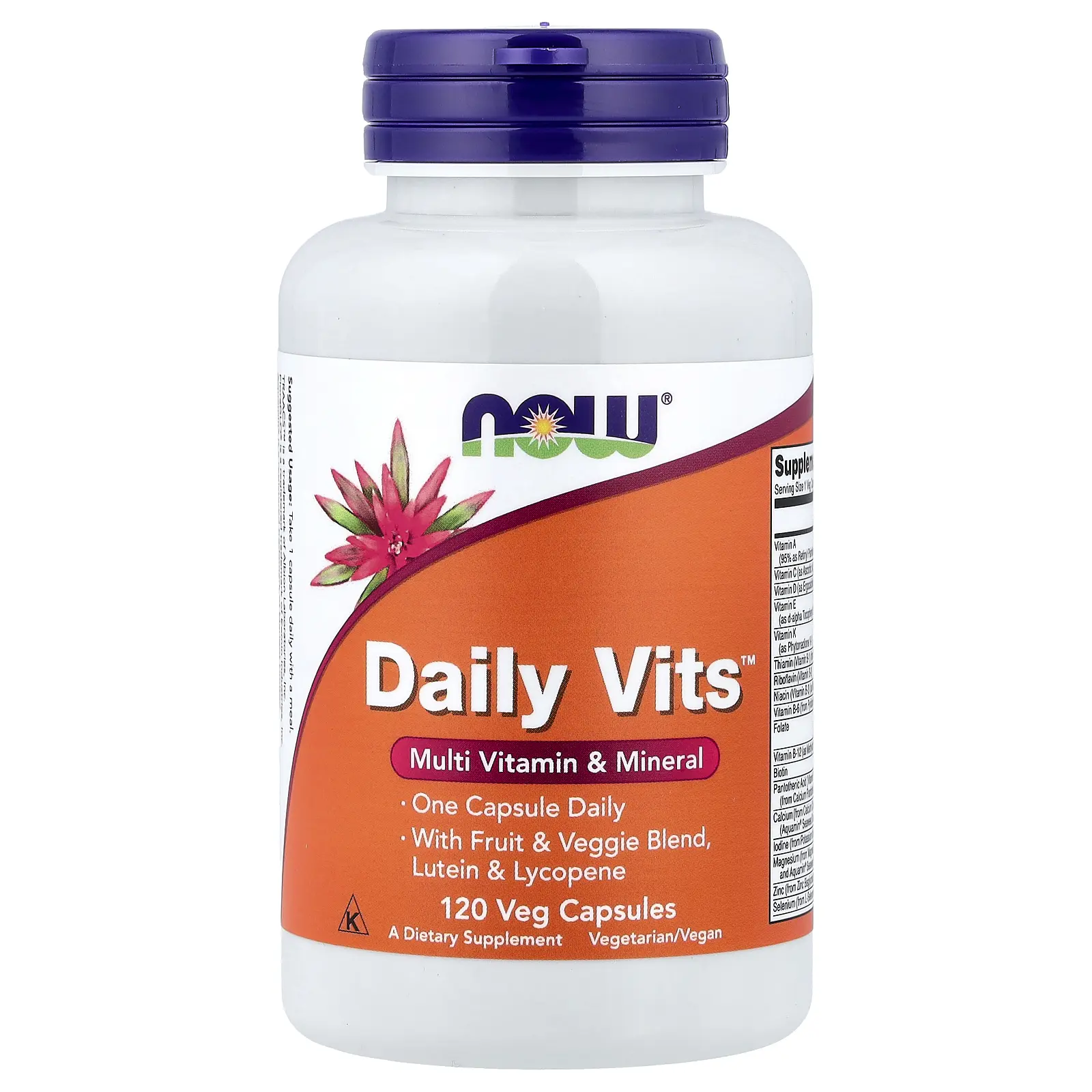 NOW Foods Daily Vits™, Multi Vitamin & Mineral, 120 Veg Capsules NOW Foods Daily Vits™, Multi Vitamin & Mineral, 120 Veg Capsules