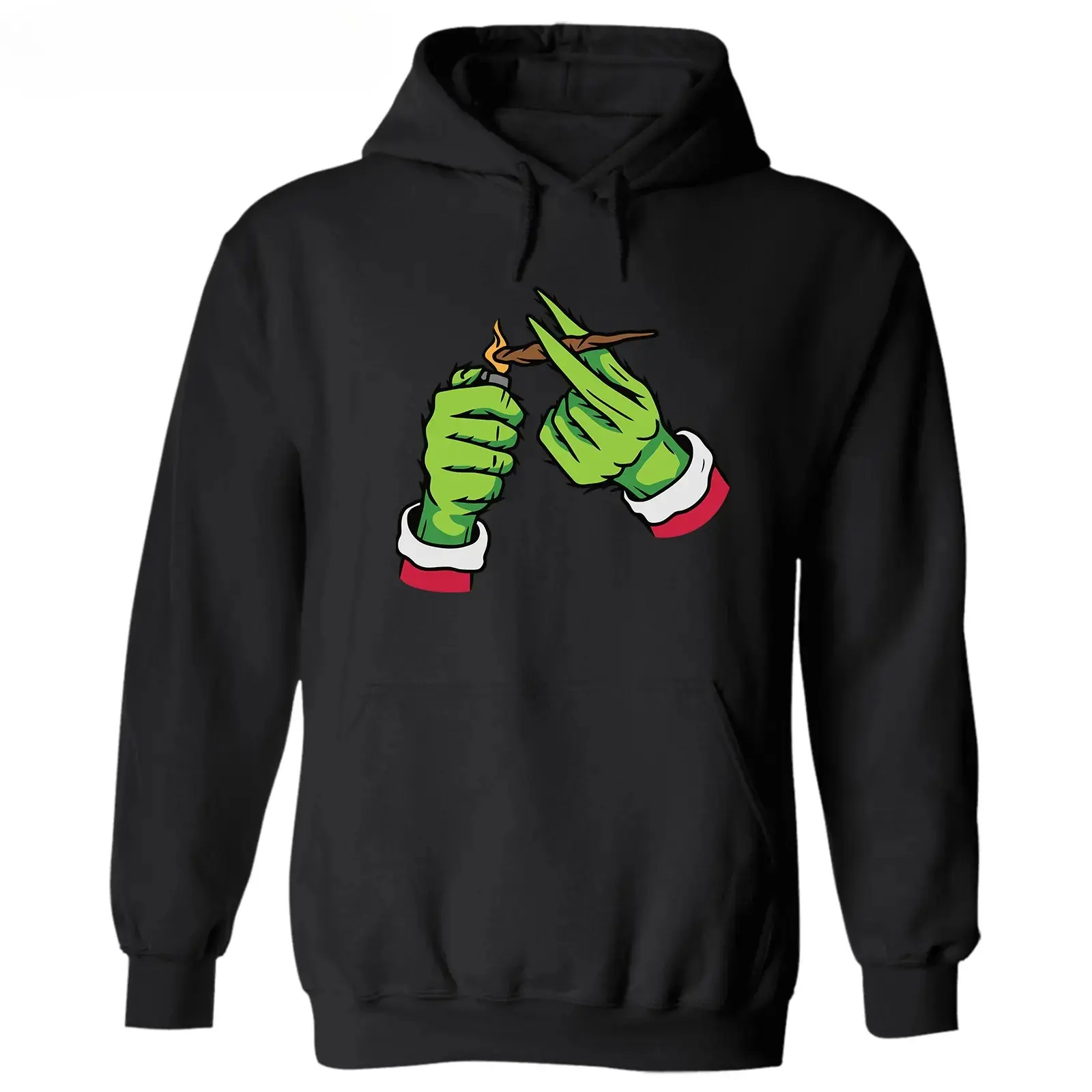 The Green Guy Movie Character Christmas Graphic Hoodie, Season Light Print Unisex Hooded Sweatshirt, Casual Oversized Pullover for Men Women