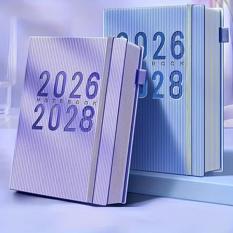 2026-2028 3-Year Monthly Planner with Elastic Pen Holder - Compact Soft Cover 12-Month Calendar (Jan-Dec) | Dated Pages, English Language Layout for on-the-Go Organization - Planner for Adults, Students, Professionals 2026-2028 3-Year