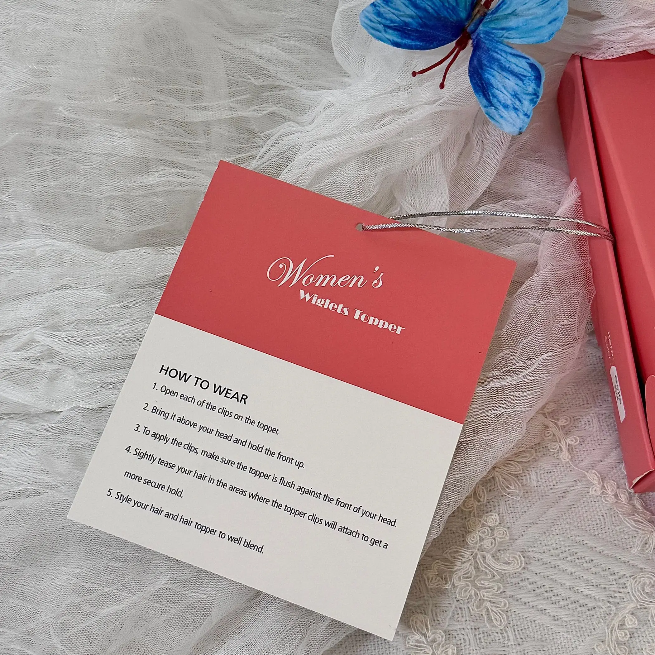 Custom Message Card with Topper - Automatically Included Post-Purchase for Fashion Accessories, Synthetic Hair Extensions & Pieces (Not for Sale, Do Not Order Separately)