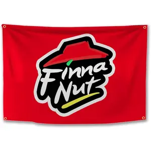 Finna Nut Banner Flag Pizza 40x60in Premium Quality Vibrant Colors for College Dorm Room Man Cave Decor Low-Wind Areas Indoor Use