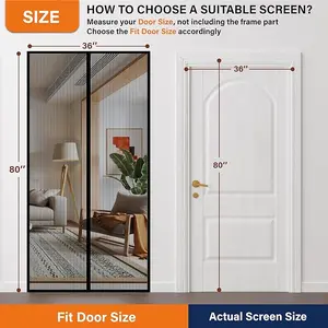 💨 BREEZE KEEPER Magnetic Screen Curtain - Maintains Airflow While Blocking Pests | Tear-Resistant Fabric | 1-Minute Setup