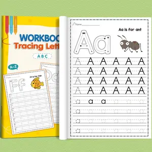 Letter Size English Tracing Book for Elementary Students, Classroom Supplies, Pen Control Training, Pre-Kinder Writing Practice, Handwriting Workbook